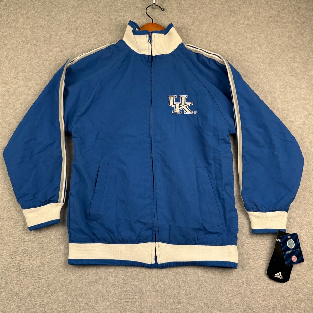 Kentucky Adidas Track Jacket Kids Medium Blue Polyester